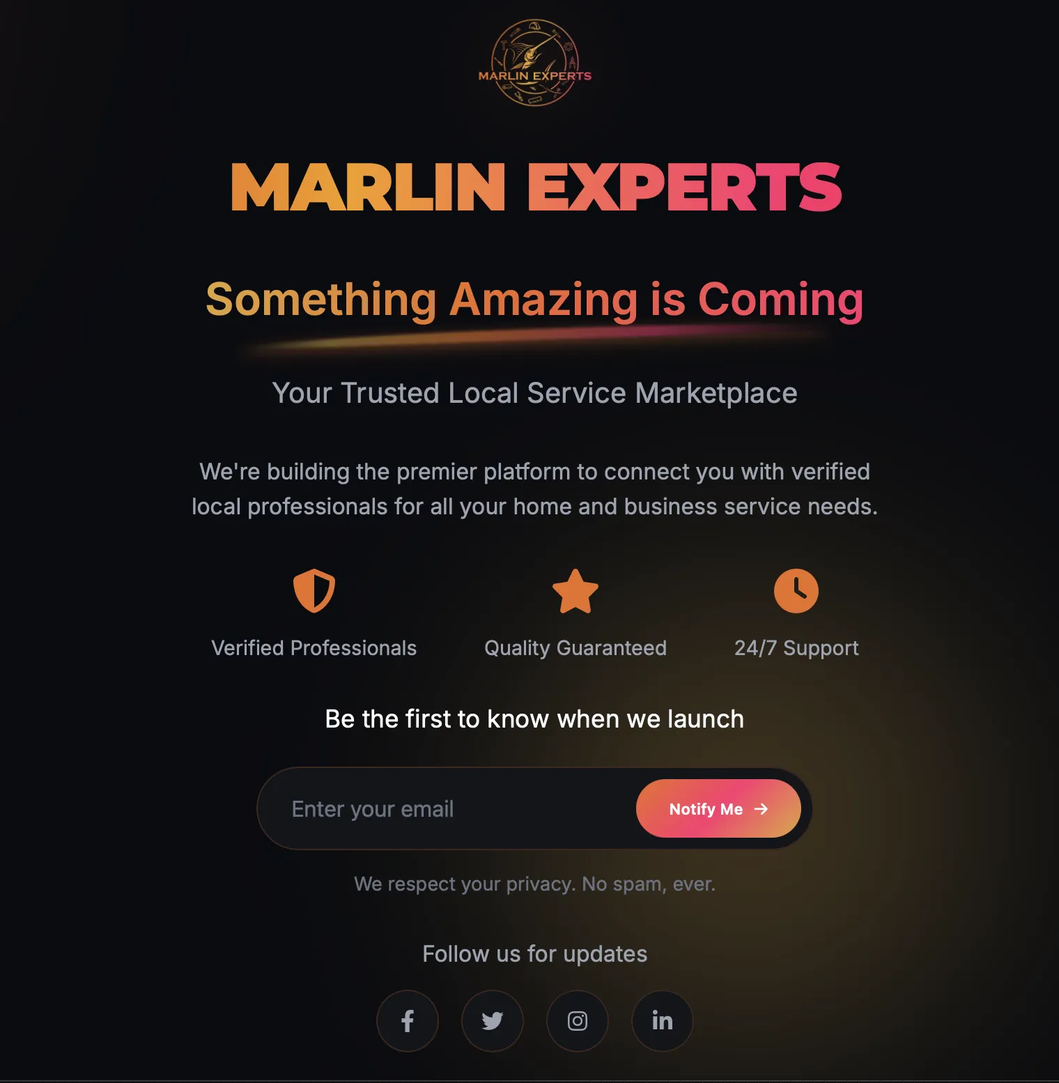 MarlinExperts website